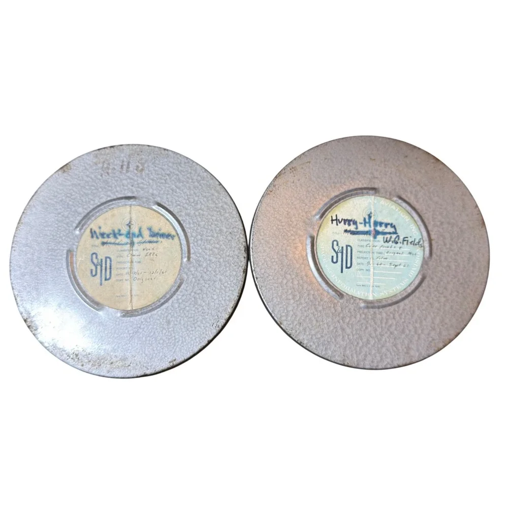 Vintage 16mm Film W.C. Fields Hurry Hurry Week-end Driver Compco Reels 400ft